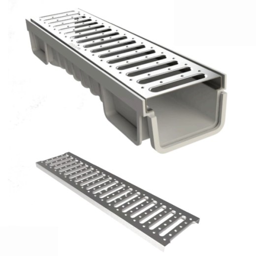 Paslanmaz/Galvaniz Kanal Izgarası 125x500x20 mm (PGI.1220-A) A15 - Galvaniz Kanal Izgarası - Kompozit Rögar