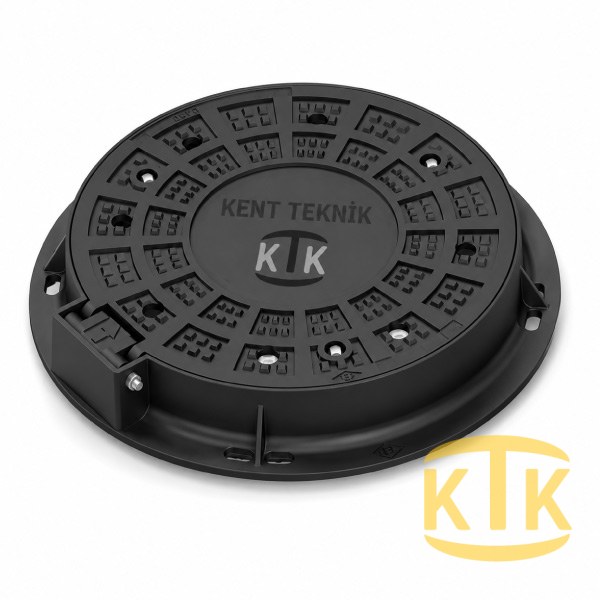 Döküm Rögar Kapağı Takımı Ø600 mm 180° Yuvarlak (DKT.600-D) D400