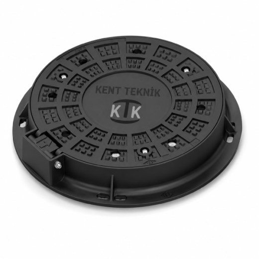 Döküm Rögar Kapağı Takımı Ø600 mm 180° Yuvarlak (DKT.600-B) B125 - Döküm Rögar Kapakları - Kompozit Rögar
